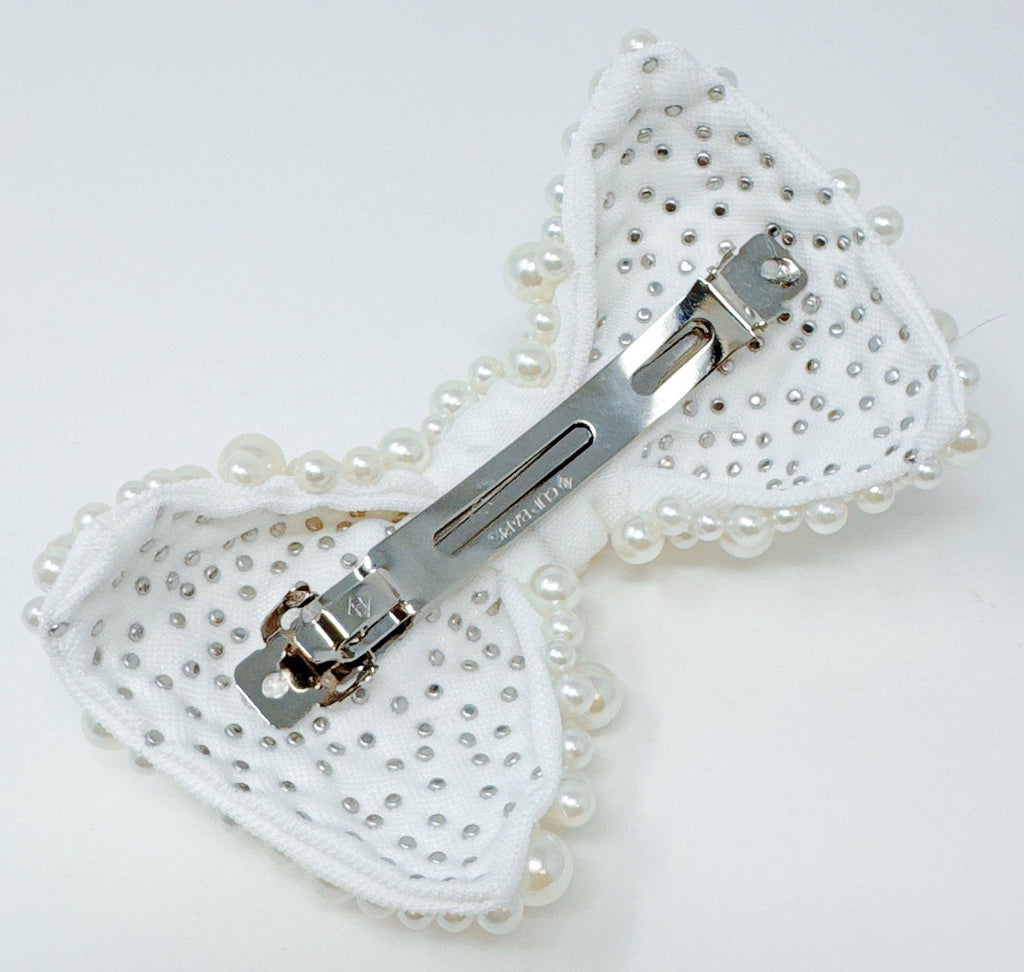 Pearl Bow Hair Clip
