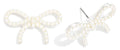 Pearl Studded Bow Stud Earrings