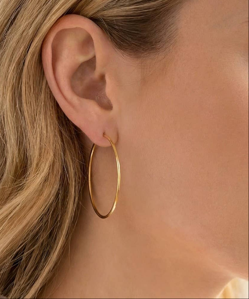 Thin Hoop Earrings
