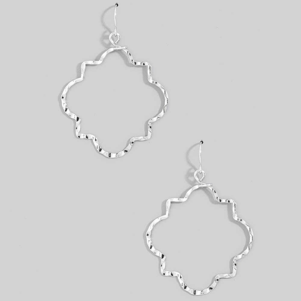 Hammered Layered Wavy Hoop Earrings