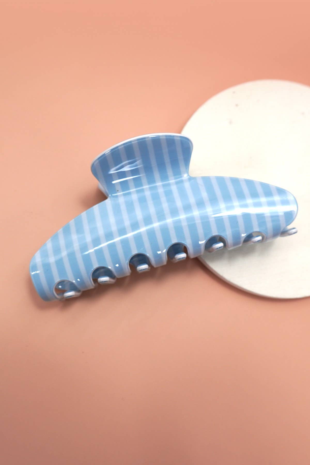 Striped Hair Claw Clip