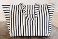 Terry Cloth Striped Beach Tote