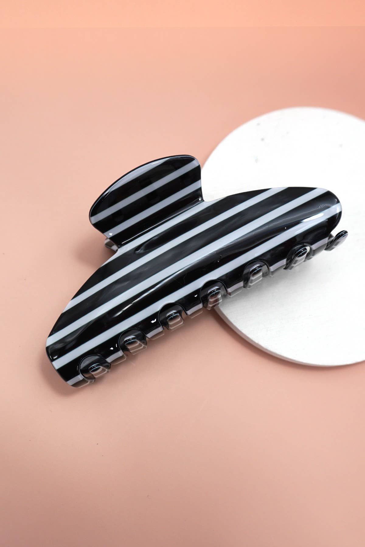 Striped Hair Claw Clip