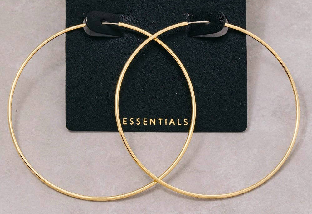 Large Thin Hoop Earrings