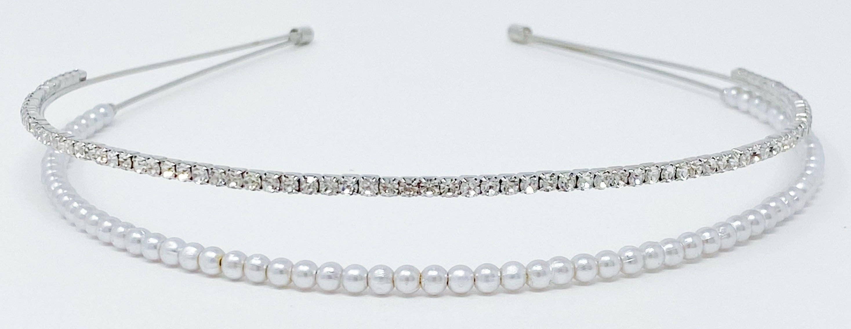 Pearl And Crystal Duo Headband