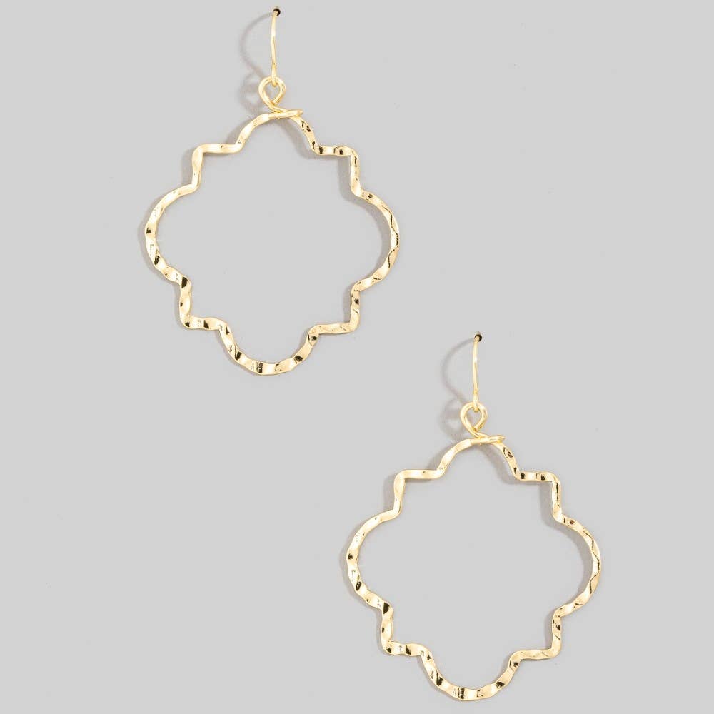 Hammered Layered Wavy Hoop Earrings