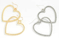 Twisted Heart Hoop Earrings