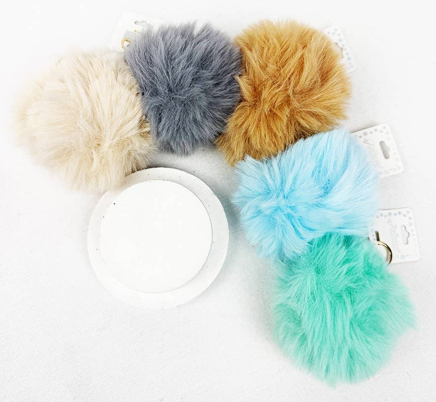Fluffy Faux Fur Pom Pom Bag Charm/Keychain