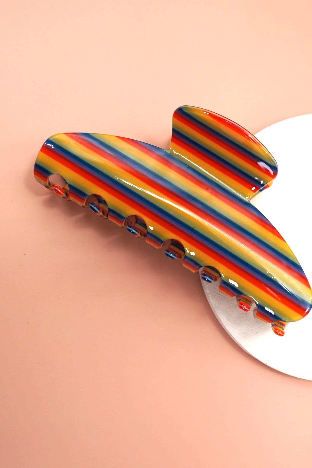 Striped Hair Claw Clip