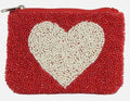 Heart Beaded Coin Purse