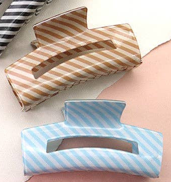 Striped Hair Claw Clip