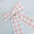 Daisy Gingham Bow Hair Clip