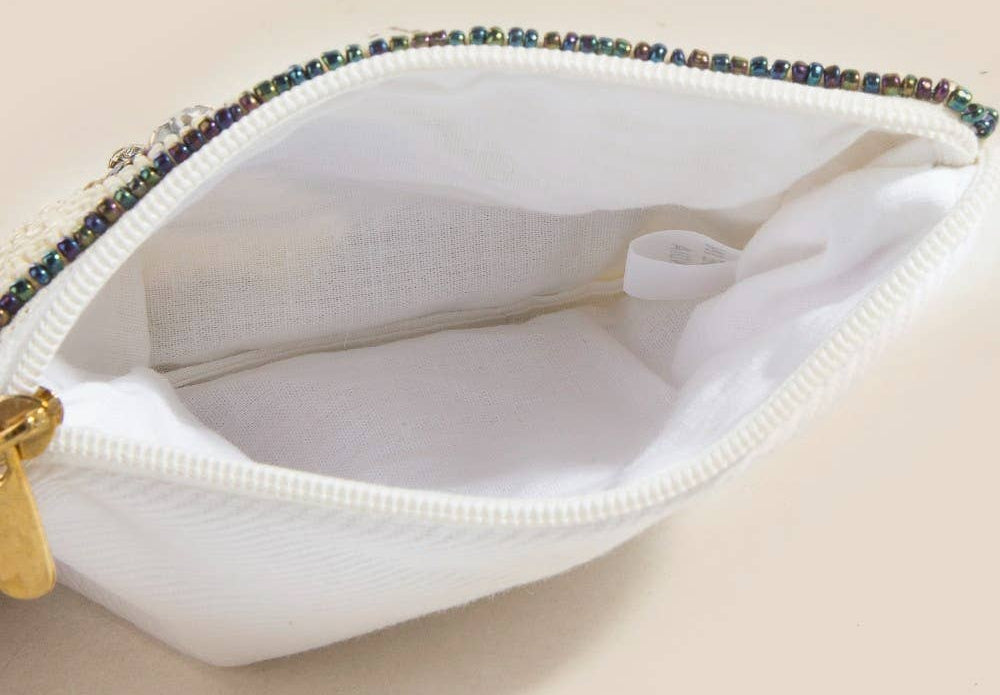 Anchor Beaded Coin Purse