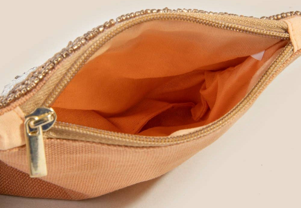 Coffee And Pastries Beaded Coin Purse