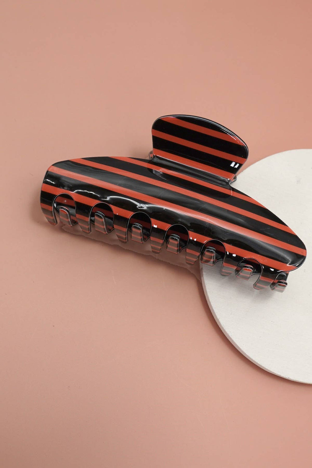 Striped Hair Claw Clip