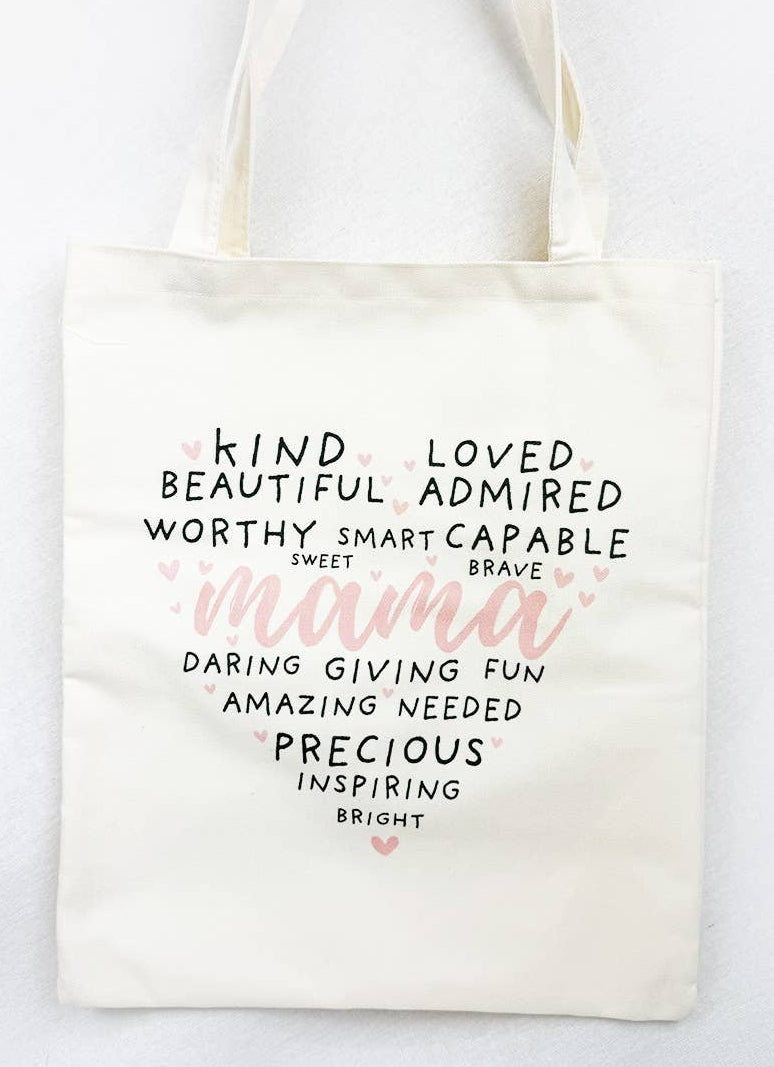 Heart Shaped Mama Graphic Tote