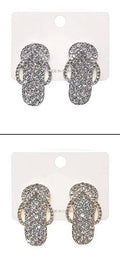 Rhinestone Flip Flop Stud Earrings