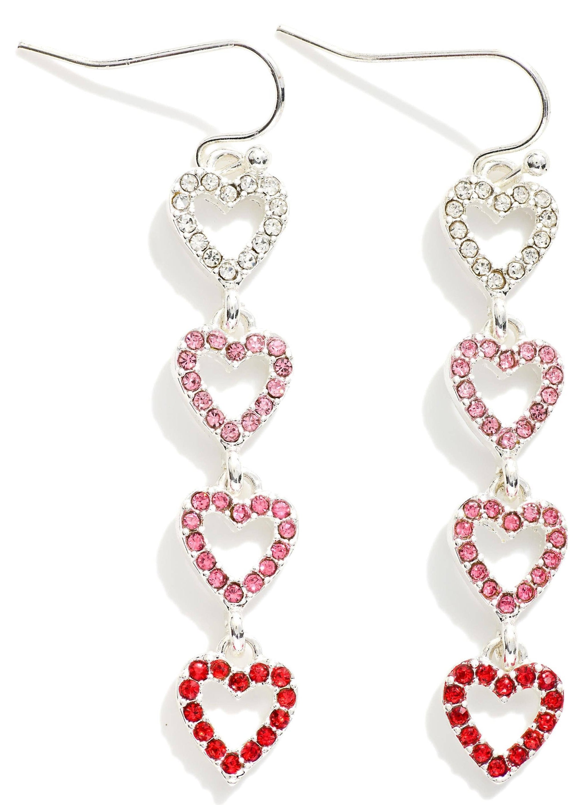 Rhinestone Heart Earrings