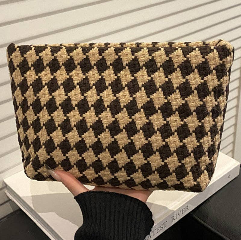 Checkered Clutch Bag