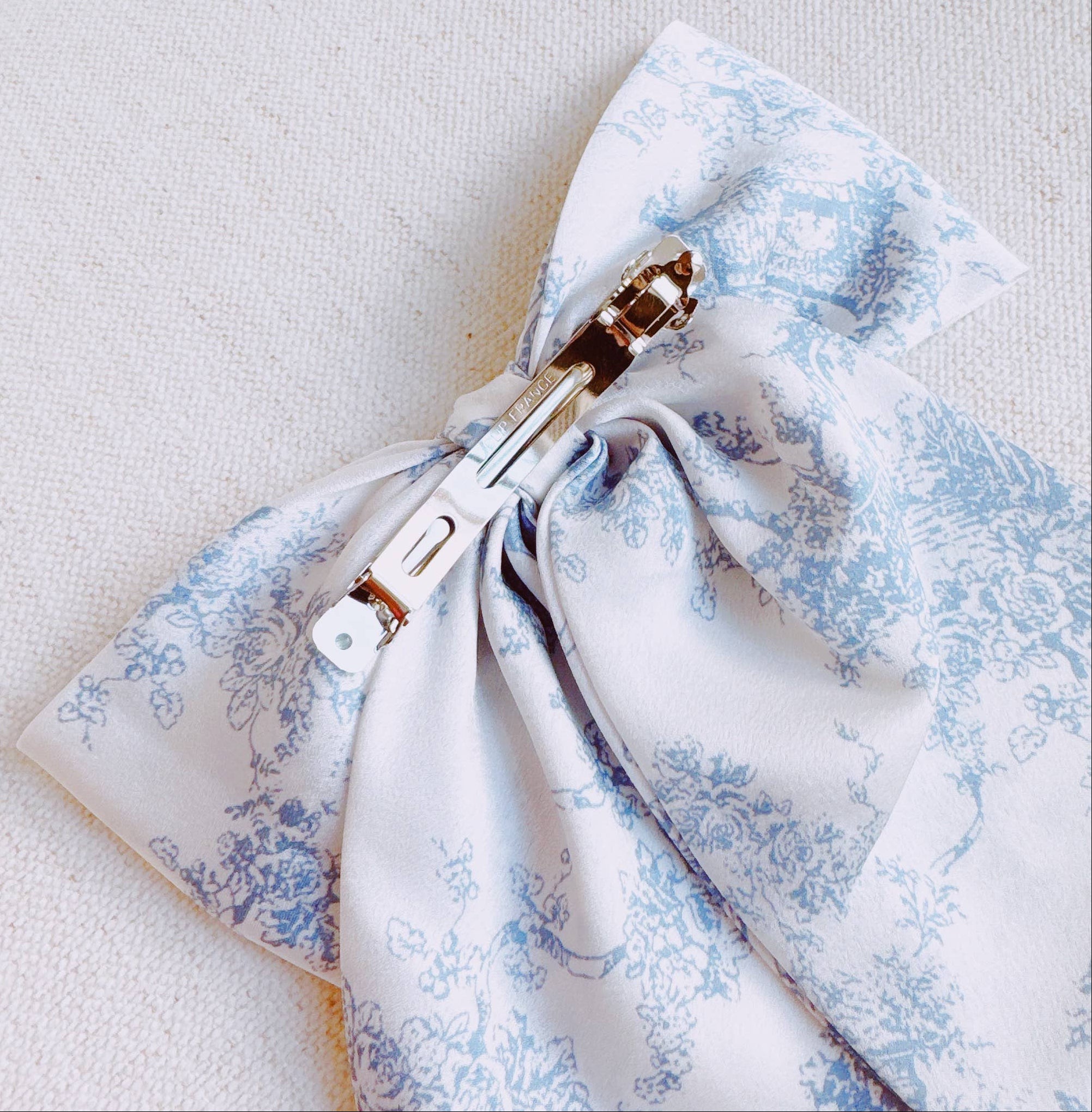 French Toile Satin Bow