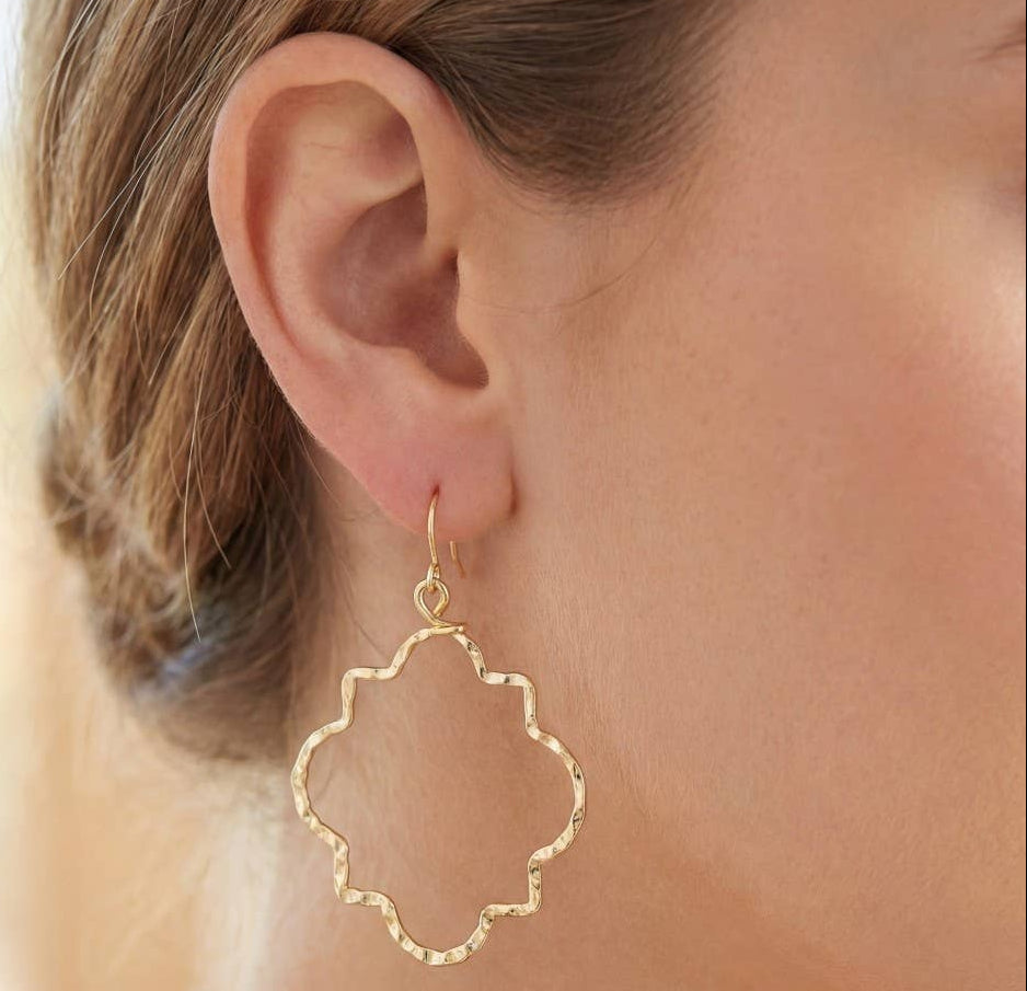 Hammered Hoop Earrings