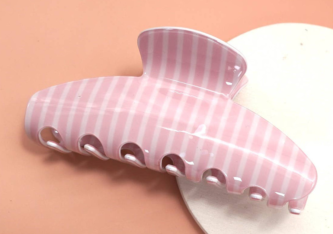 Striped Hair Claw Clip