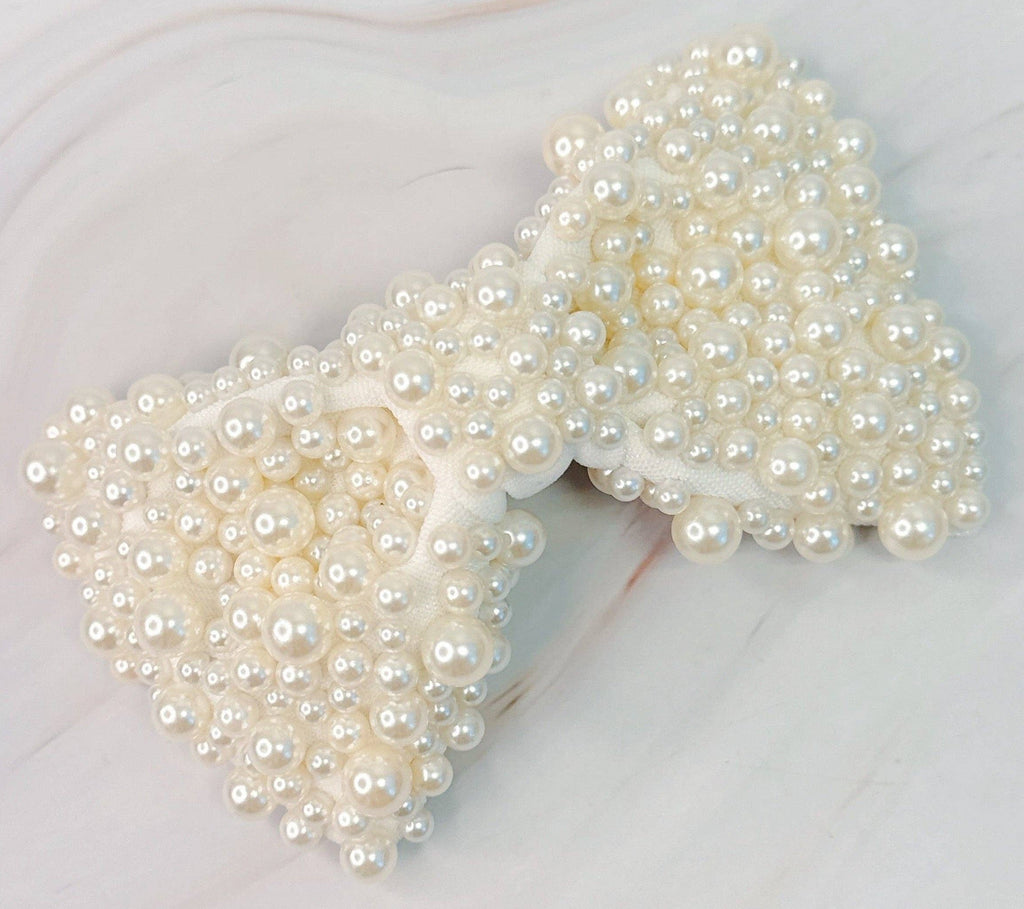 Pearl Bow Hair Clip