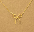 Textured Bow Necklace