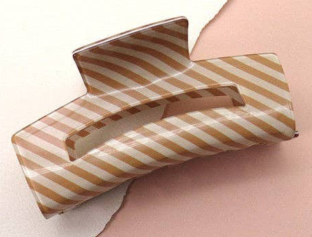 Striped Hair Claw Clip