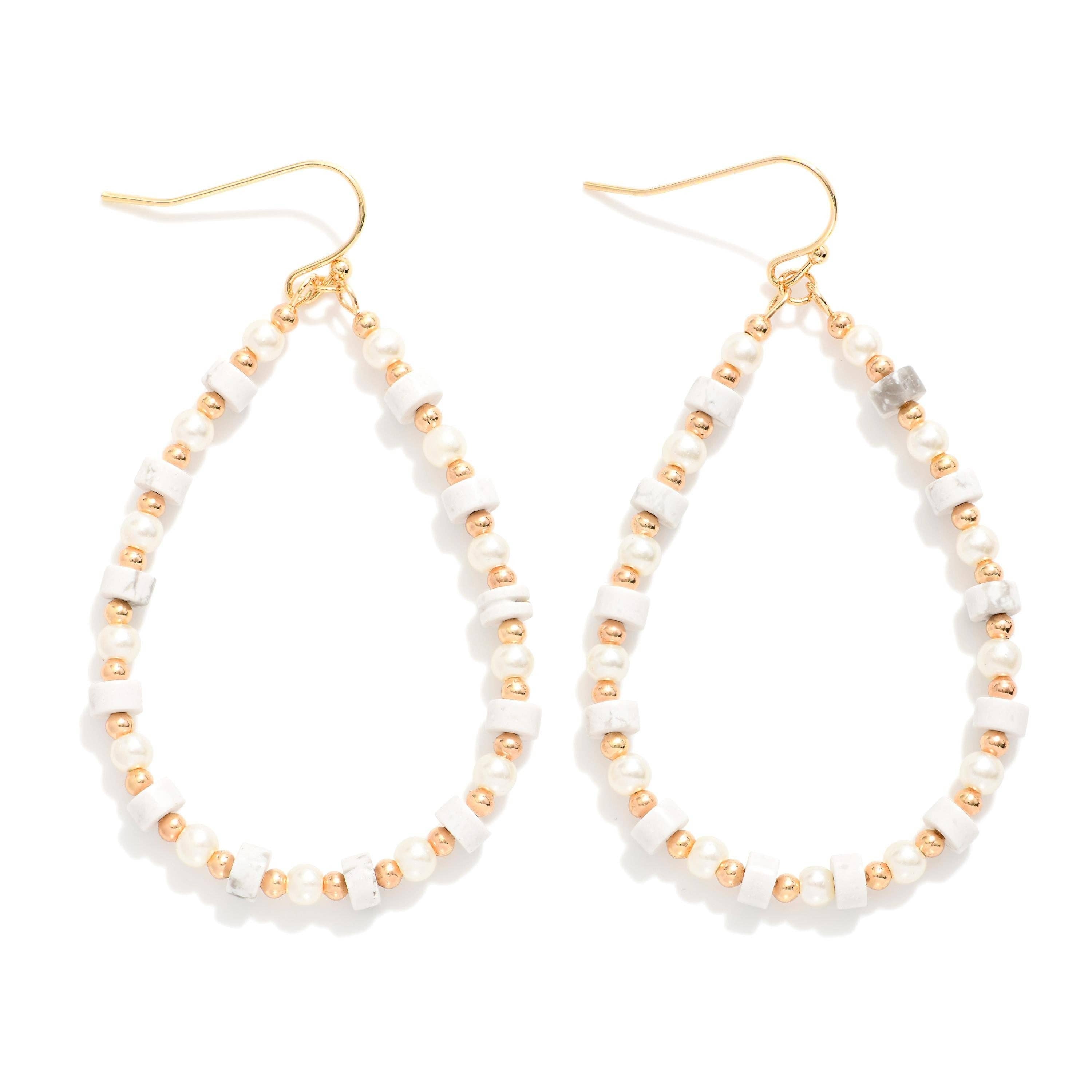 Beaded Teardrop Earrings