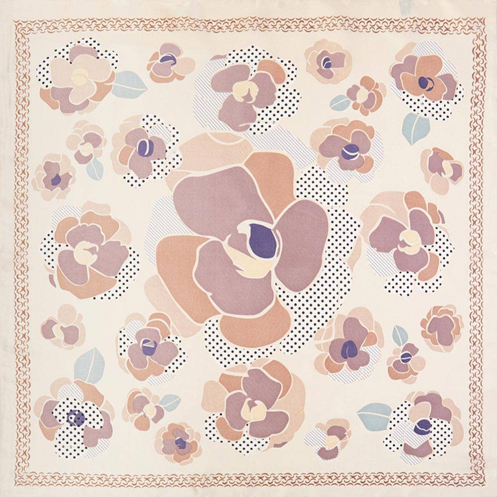 Floral Satin Scarf