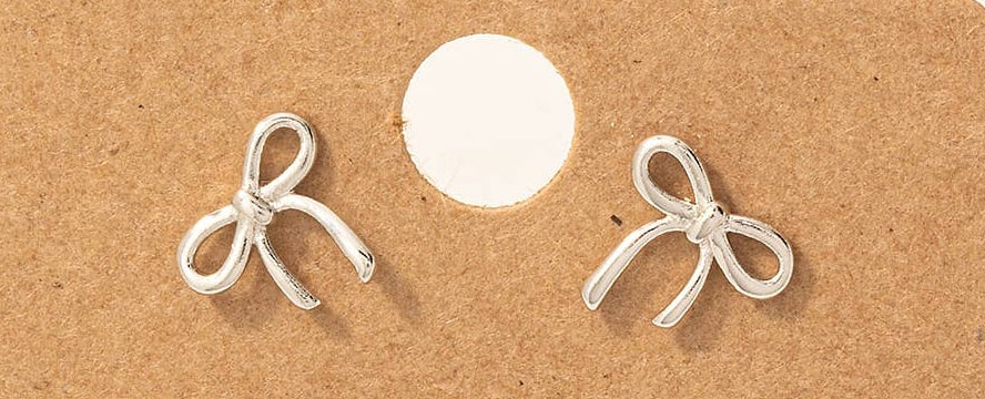 Mini Ribbon Bow Stud Earrings