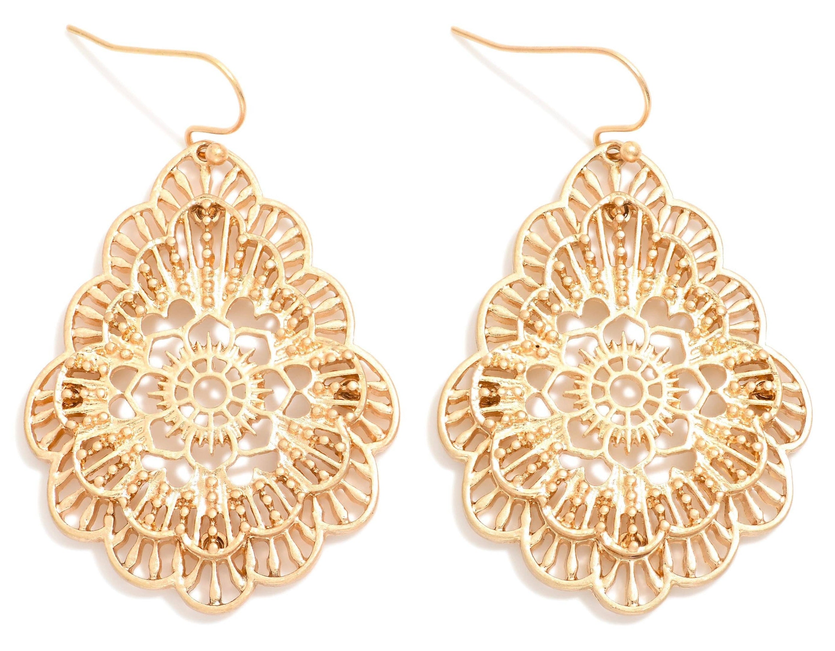 Mandala Teardrop Earrings