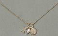 Seashell Starfish Pearl Pendant Necklace